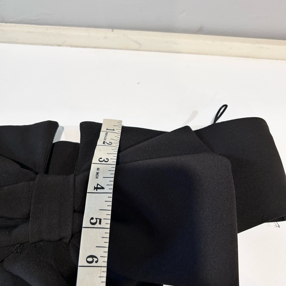 Zara Strapless Black Dress with Bow - Picture 13 of 16